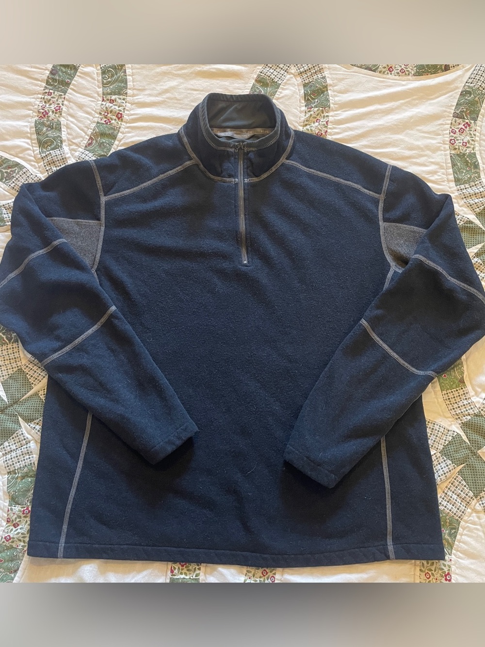 Kuhl Black Fleece Quarter Zip Fleece Sweatshirt Size XXL